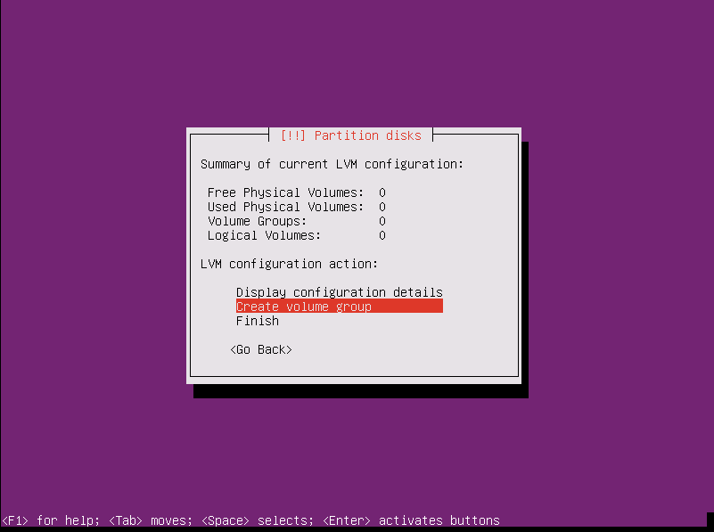 Ubuntu Install Partition Start